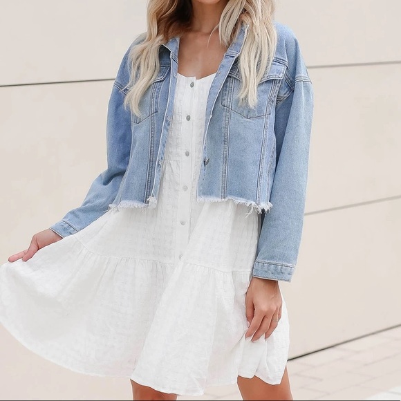 NWT Andree By Unit Bring Rhinestone Denim Jacket - Picture 12 of 12